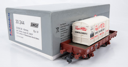 LS Models 30244 Offener Güterwagen mit Container der SNCF, sehr guter Zustand | Zustand: Gebraucht