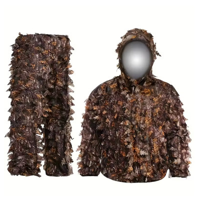 Ghillie Camouflage Kostüm Erwachsene Jagd Beobachtung Braun