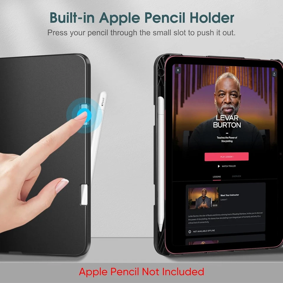 For iPad (A16) 11th 11 Inch (2025) Case Multi-Angle Viewing Stand Cover w Pocket - Image 4 of 4