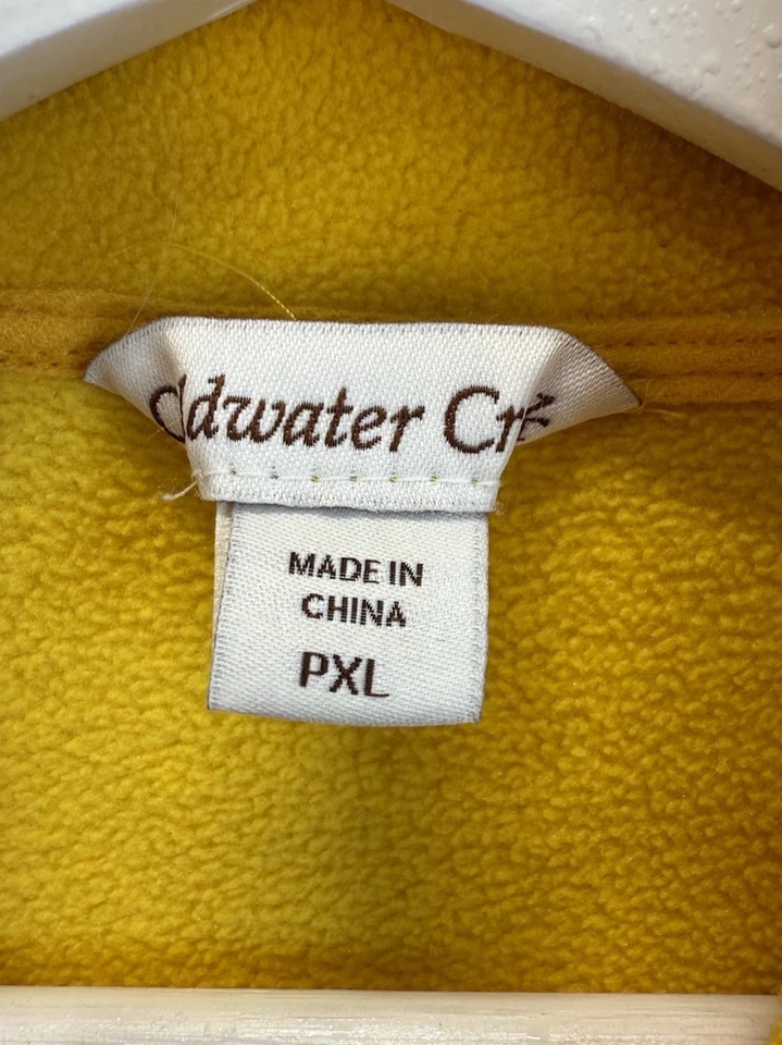 Coldwater Creek Mujer Pequeña Talla XL Amarillo Polar Cremallera Completa Exterior Chaleco Chaqueta Foto 2 de 4
