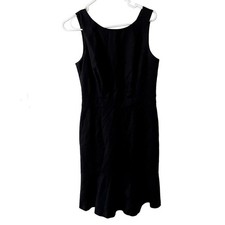 Banana Republic black fitted bodycon dress knee-length sleeveless summer style