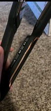 Hot Tools 1.25" Ceramic Flat Iron Straightener Black Gold Adjustable Heat