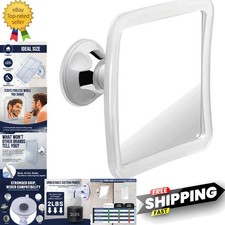 Fogless Shower Mirror for Shaving with Upgraded Suction, Anti Fog Shatterproo...