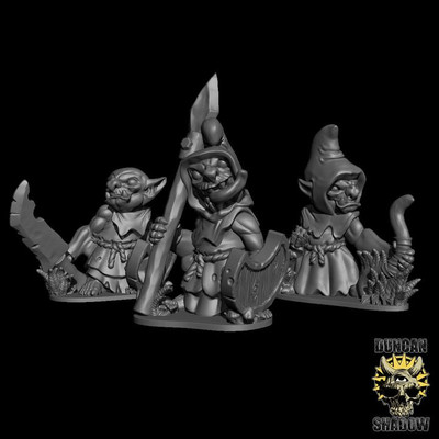 Night Goblins x3 Resin Miniatur Modelle für DnD | Tabletop Gaming