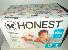 Honest Clean Conscious Diapers Size 2 Multicolor Unisex, 72 Ct
