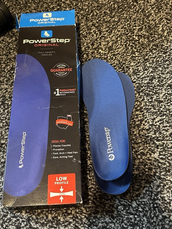 Powerstep ORIGINAL Full Length Orthotic Insoles ASM Size Men 3-3.5 ...
