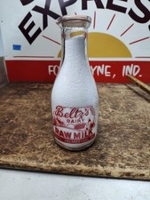 Botella de leche TRPQ Beltz Beltz's Dairy Palmerton PA CARBON CO Granero Leche cruda