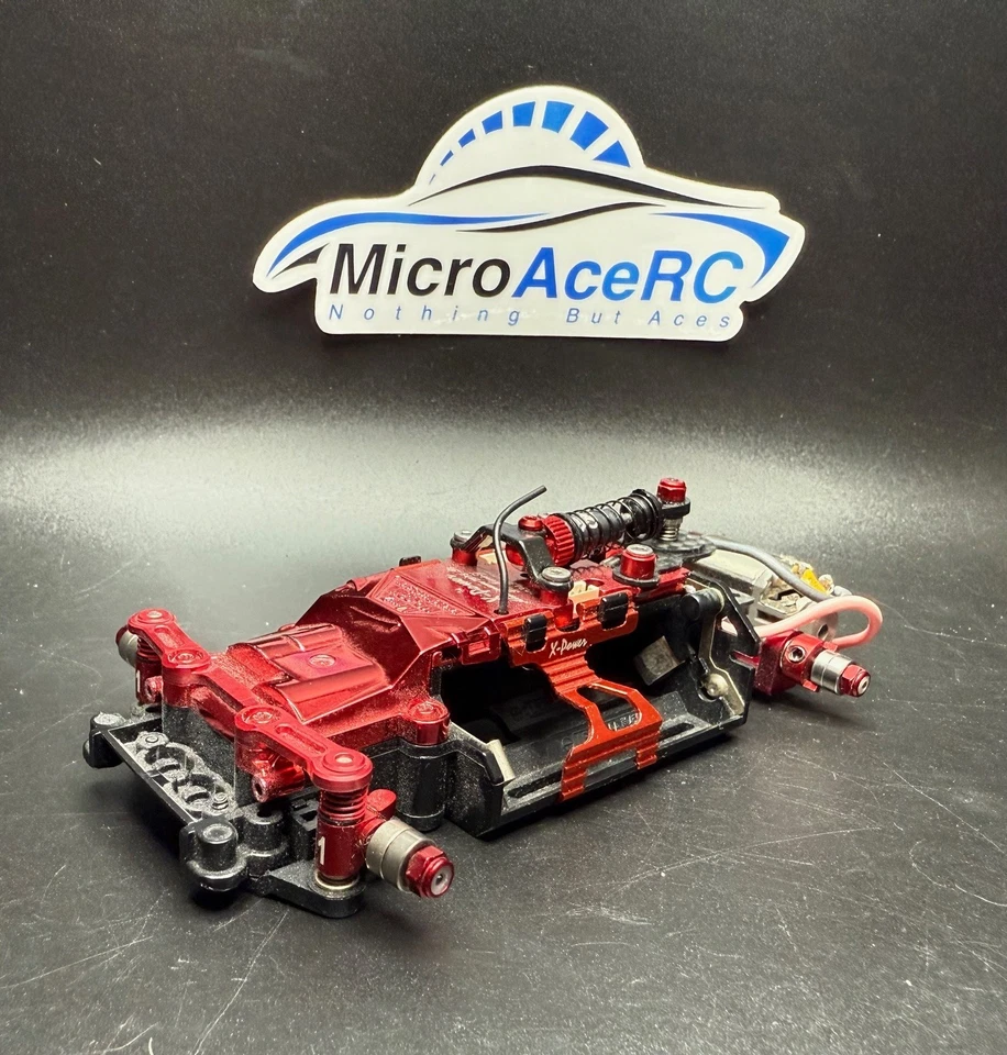Used MR03 ASF Red custom Chrome Chassis many aluminum upgrades - Image 2 of 4