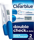 Clearblue Schwangerschaftstest Double-Check & Date Kombipackung, Ergebnis so schnell wie... 