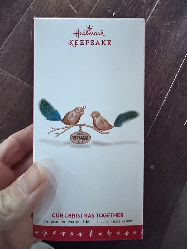 Hallmark Keepsake Our First Christmas Together Metal Feathers Ornament 2016 NEW