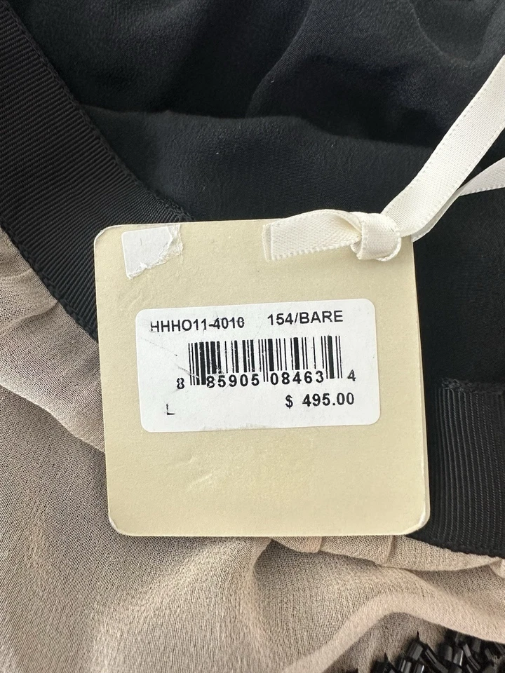 Haute Hip­pie Bead­ed Silk Chif­fon Mi­ni Skirt Ser­e­na Gos­sip Girl Size L - Image 4 of 4