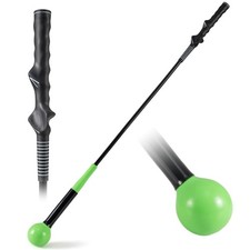 40" Golf Swing Trainer Aid w/Weighted Head for Grip Rhythm Flexibility Balance