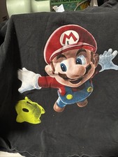 BOYS USED VTG Y2K 2000S NINTENDO SUPER MARIO GALAXY VIDEO GAME SHIRT LARGE