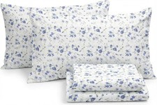 4 Piece Queen Sheet Set Breathable, DoubleBrushed Patterned Cooling Sheets  ...