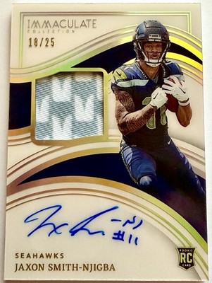 Jaxon Smith-Njigba 2023 Immaculate Gold 18/25 Rookie Patch Auto #117 (AU, RC)  