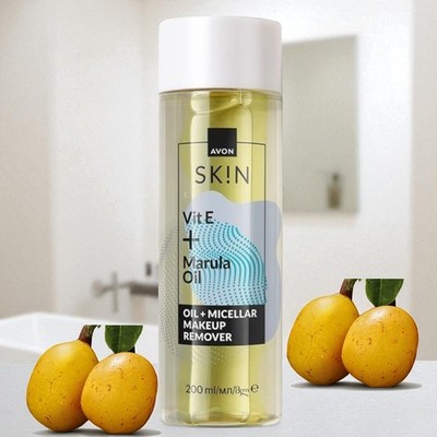 Avon SKIN Öl Mizellen Makeup Entferner Remover Marula Öl Top Pflege  abschminken
