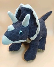 12" Brown Plush Triceratops Dinosaur Soft Dino Toy - Textured VGC