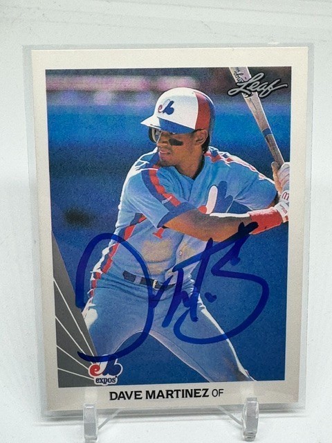 1990 Leaf - Dave Martinez #318 SIGNED MLB Baseball Card