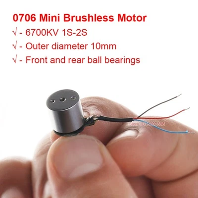 MARKENLOS Micro 0706 Airplane Brushless Motor 6700KV 1S-2S Micro Airplane FPV BLDC Motor