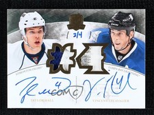 2010 Upper Deck The Cup 3/4 Taylor Hall Vincent Lecavalier Dual Patch Auto 0u8p