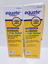 Equate Maximum Antibiotic & Pain Relief Ointment, 2 Packs 1 oz each