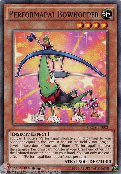 CROS-EN003 Performapal Bowhopper : Common 1st Edition Mint YuGiOh Card