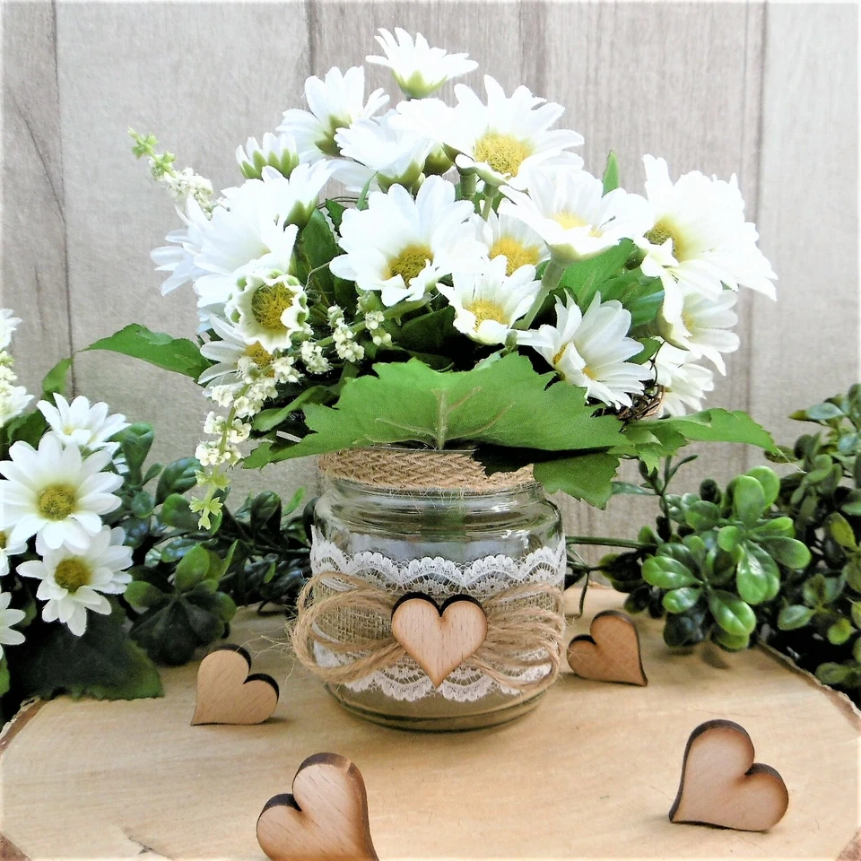 5 x Windlicht Teelichthalter Vase Vintage Landhaus Deko Glas Tischdeko Hochzeit - Bild 4 von 4