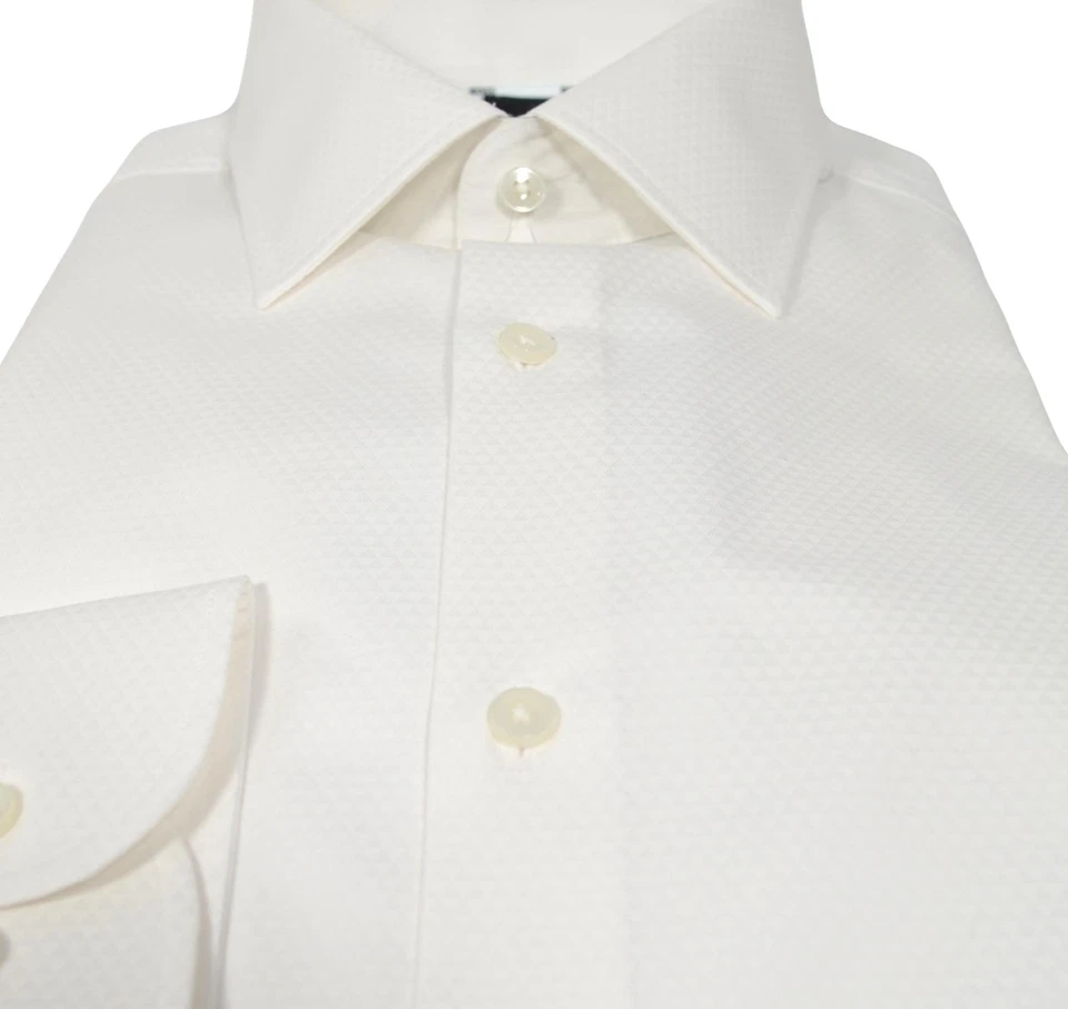 BOSS Camicia Uomo Slim Fit Tessuto Lavorato H-Hank-Kent 50512899 Colore Bianco - Immagine 2 di 3