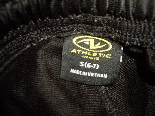 Pantaloni sportivi T7 usati in ottime condizioni ragazzo taglia S 6 7 Athletic Works nero grigio poliestere TWINS - Foto 4 di 4