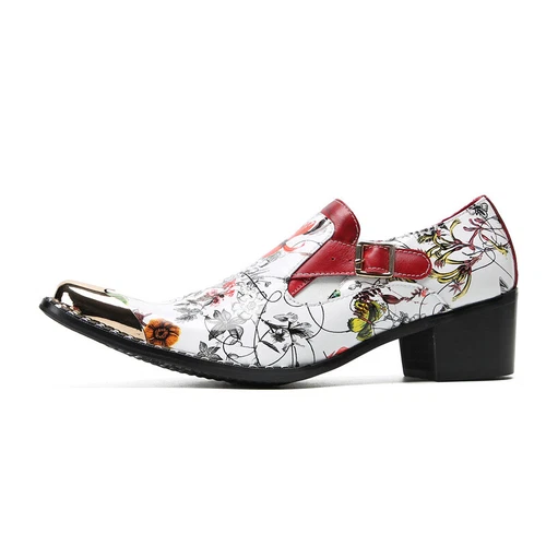 Zapatos de cuero para hombre para peluquería de negocios británicos altura elevada zapatos de boda - Imagen 7 de 9