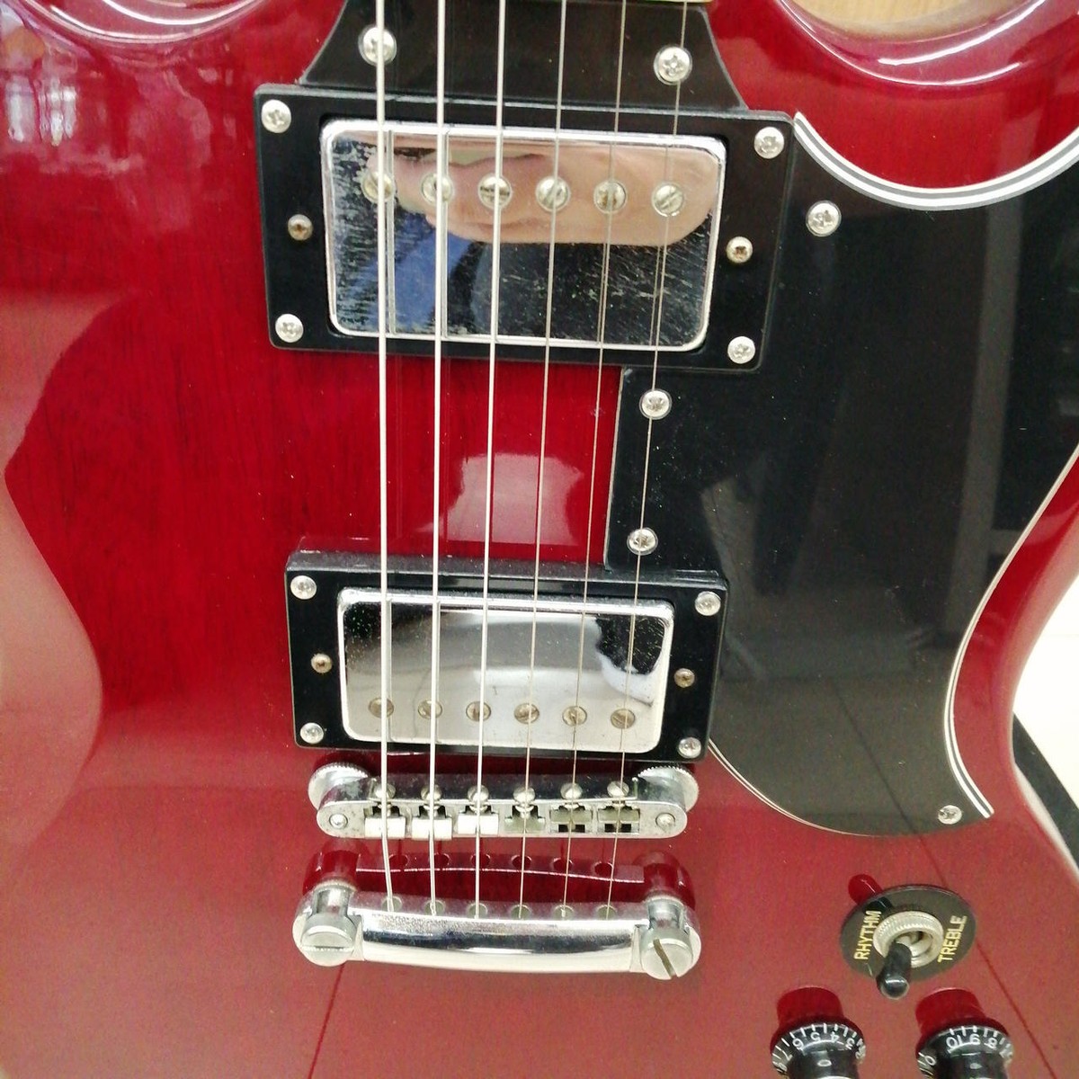 Burny Electric Guitar SG 61 Model Red Used From Japan | eBay