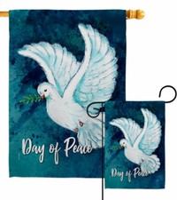 Together For Peace Garden Flag Inspirational Expression Gift Yard House Banner