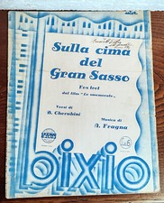 SPARTITO SULLA CIMA DEL GRAN SASSO - COVER ART  - ANNO 1936 XV ERA FASCISTA