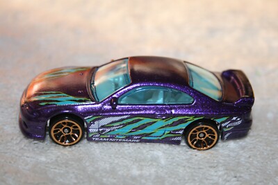 Hot Wheels   2022 PURPLE METALLIC NISSAN SILVIA S15 DRIFT CAR   GOLD WHEELS