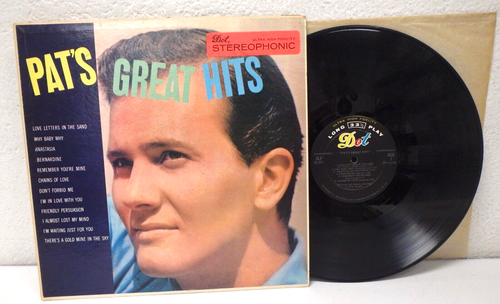 PAT BOONE Signed Record Album Jacket LP Autograph Auto Greatest Hits - Picture 3 of 5