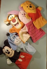 Baby Disney Winnie The Pooh Hand Puppets. 9.5" Avg. Melissa  Doug.  Mickey 5