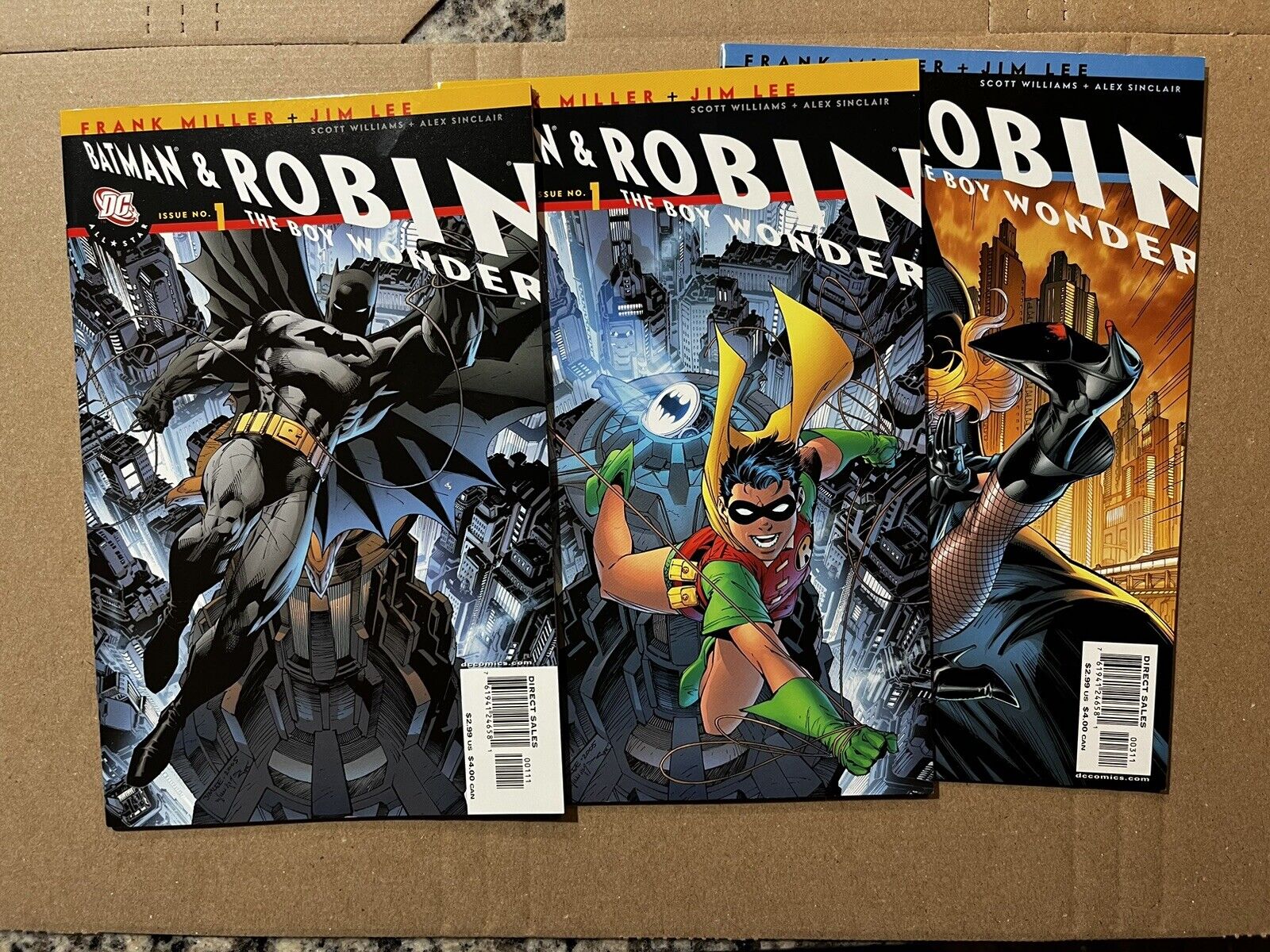 All Star Batman And Robin The Boy Wonder #1  Batman/ Robin Covers + 3