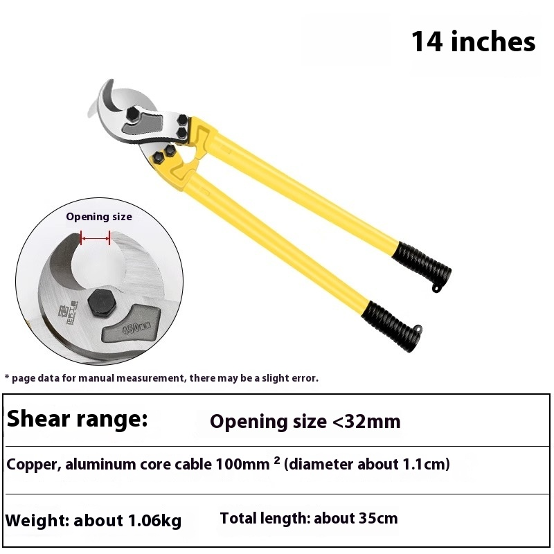 Heavy-Duty Cable Scissors for Wire Cutting and Electrical Work  -image