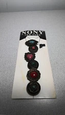 NEW Vintage 6 NONY NEW YORK Button Covers  Southwest Yellowstone Cowboy
