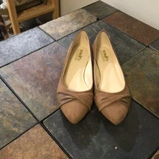 coach and four shoes Women Suede Size 7.5 Light Brown