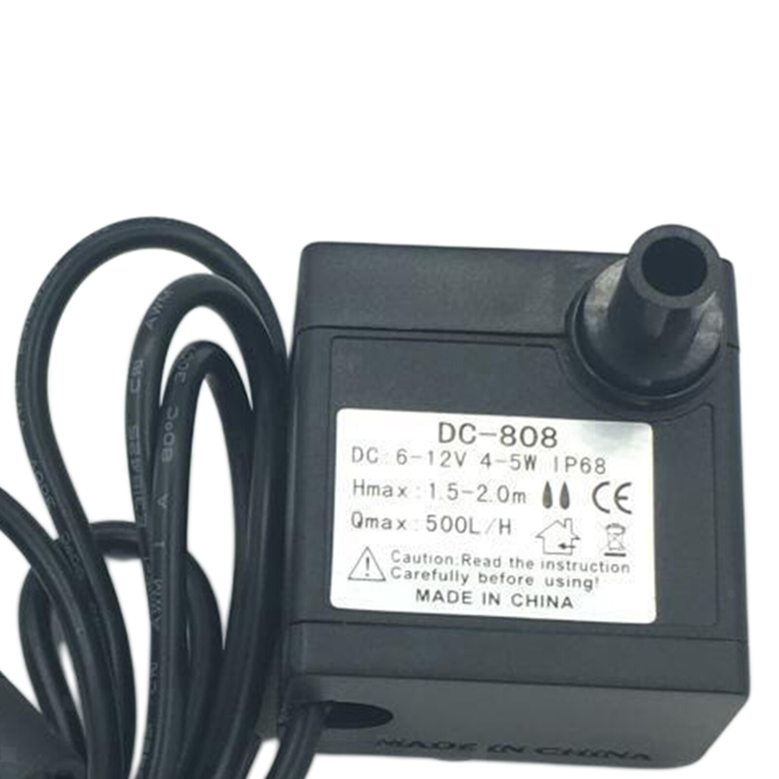 Bürstenlosen Tauch Pumpe DC 12V 5W Wasserpumpe 500L/H 150cm für Teich