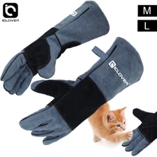 Animal Handling Gloves Cat Dog Snake Anti Bite Proof Training Leather Protection