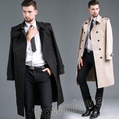 ジャケット・アウター Overcoat double breasted jacket ORBITRAY Men's Winter Overcoat 2025 Vintage Long Trench Coat