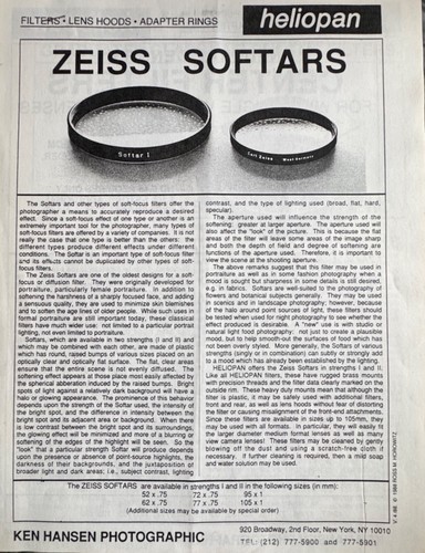 CARL ZEISS B57 SOFTAR I, II, III FILTERS + 52M TO 57-BAY STEP-UP, STEP-DOWN - Picture 7 of 10