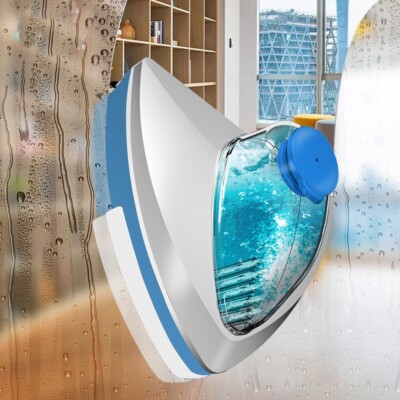 Magnetic Glass Window Cleaning Tool Automatic Water Discharge Wiper Safe Cleaner