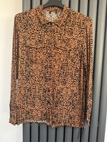 Bnwot New Wallis brown & black animal print stunning blouse shirt size 16