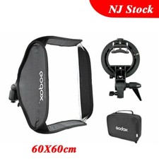 US Godox 24" 60x60cm Folding Softbox S-Type Bowens Bracket For Flash Speedlite
