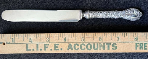 1 Wallace Louvre Sterling Blunt Mono Luncheon Knife 8.25" SP Blade(12 available)