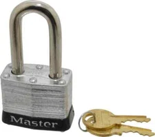 Master Lock Black Lockout Padlock: Keyed Different, Conductive