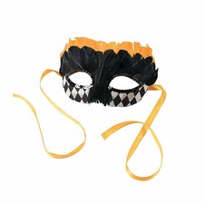 Black Gold Harlequin Masks - Apparel Accessories - 1 Piece